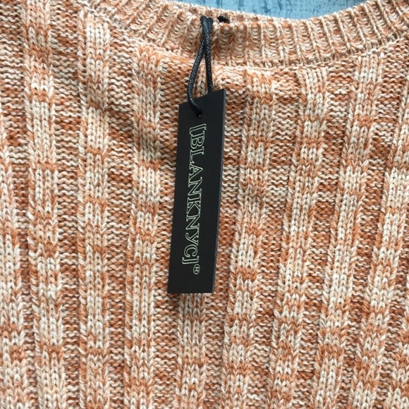 Blank NYC Heather Ribbed Crew Neck Sweater L NWT - Picture 5 of 6